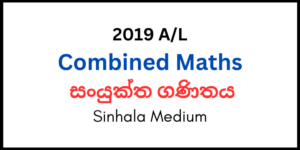 2019 A/L Combined Maths Paper Sinhala Medium