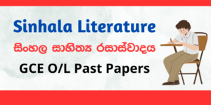 Read more about the article G.C.E O/L Sinhala Literature Past Papers
