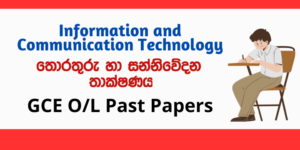Read more about the article G.C.E O/L Information and Communication Technology Past Papers in Sinhala Medium