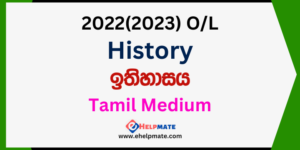 Read more about the article 2022(2023) History Past Paper in Tamil Medium